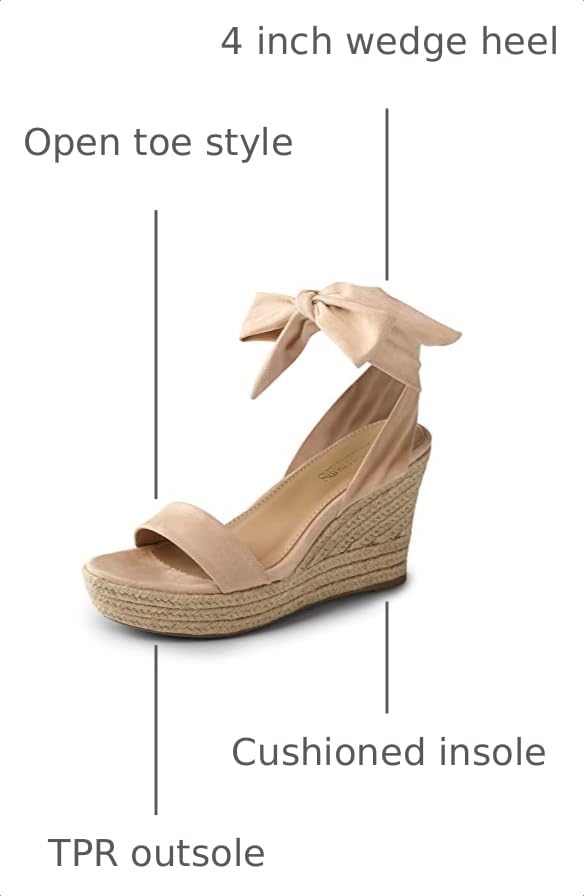 Image of DREAM PAIRS Women's Espadrille Wedge Sandals