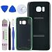 LUVSS New Back Glass Replacement for Samsung Galaxy S7 G930 (All Carriers) Rear Cover Glass Panel Battery Door Housing with Adhesive Preinstalled Repair Part (Black)