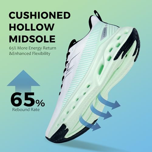 Hawkwell Men's Cloud Zero Active Running Walking Tennis Cushioning Shoes Breathable Lightweight Athletic Non Slip Cross Training Gym Tennis Jogging Workout Fashion Sneakers3