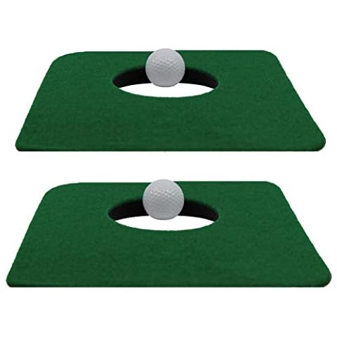 Upstreet Golf Putting Matt for Indoors, Golf Putting Green or Mini Golf Set - Includes Two Indoor Putt Mats and Two Training Balls for Indoor Golf and Putting Practice Cover