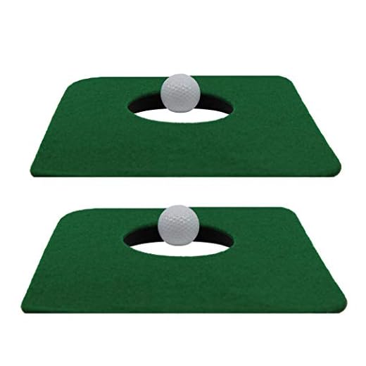 Upstreet Putting Mat for Indoor Golf Cup - Includes Two Indoor Putt Mats and Two Training Balls