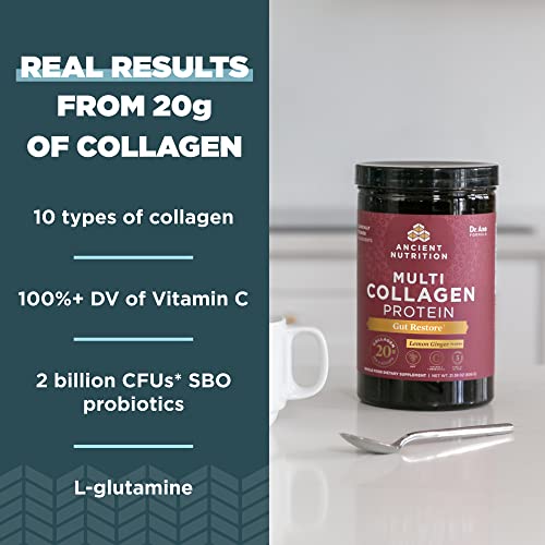 Ancient Nutrition Multi Collagen Protein Powder, Unflavored, 45 Servings + Multi Collagen Protein Powder, Gut Restore, 20 Servings - image 4