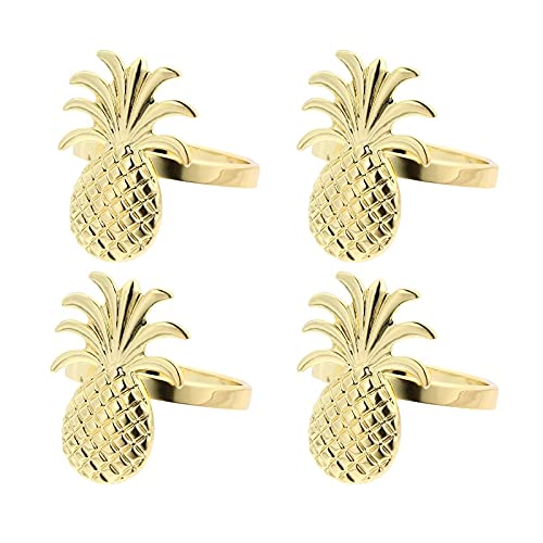 Llly Napkin Ring 12Pcs Christmas Pineapple Design Napkin Rings Alloy Napkin Holder Party Decor Table Supplies Table Decor #TOP1