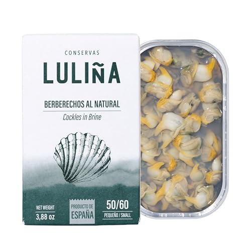 Luliña Berberechos al Natural, 50/60 Piezas, 110 gr, Moluscos en Conserva