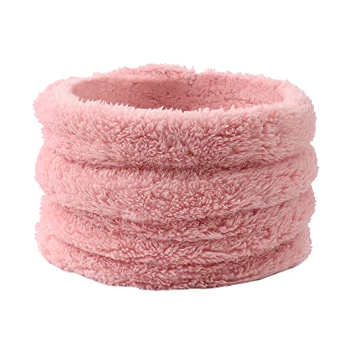 Pesaat Hiver Tube Écharpe Fille Chaud Cercle Cache-cou Enfant Tour de Cou Pour Garçon (Rose)