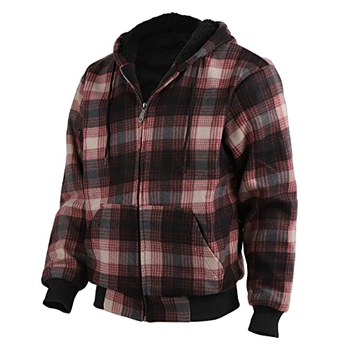 Image of Gary Com Heavyweight Sherpa Hoodies for Men, Thick Fleece Lined Full Zip Up Winter Warm Sweatshirts Work Jackets