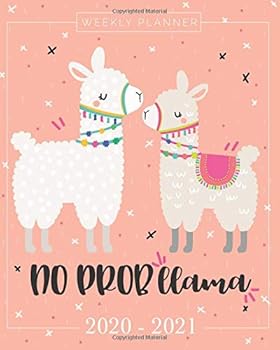 Pretty Simple Planners Weekly and Monthly Llama Planner : Planner Schedule + Organizer Inspirational Quotes Weekly and Monthly View
