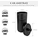 KVAEY Car Ashtray with Lid, Stainless Steel Durable Smokeless Smell Proof Ash Tray for Car Cup, Detachable Portable Windproof Extinguished Butt Bucket Ash Tray for Vehicle Home Office (Black, Large)