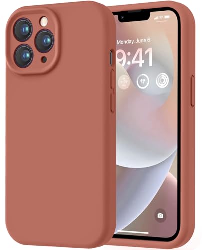 Image of LOVE 3000 Designed for iPhone 13 Pro Max Case, Premium Silicone with [Soft Anti-Scratch Microfiber Lining] Shockproof Protective Phone Case for Holsters 6.7 inch, Caramel