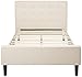 Zinus Upholstered Button Tufted Platform Bed with Footboard / Mattress Foundation / Easy Assembly / Strong Wood Slat Support, Full