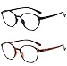 Price comparison product image VEVESMUNDO Anti Bluelight Reading Glasses Flexible Computer Presbyopic Eyeglasses Men Women Readers Eyewear 1.0 1.25 1.5 1.75 2.0 2.25 2.5 2.75 3.0 3.5 4.0 (2.5, Reading Glasses 2 Pack (Black Brown))