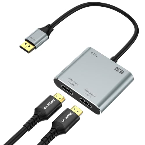Adaptador DisplayPort a HDMI dual para solucionar la falta de pantallas en tarjetas NVIDIA