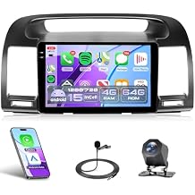Radio for Toyota Camry 2000 2001 2002 2003 2004 2005 2006 4 Core 4G+64G Android 15 Car Stereo with Wireless Carplay Andorid auto GPS, Rimoody 9 Inch INCELL Screen WiFi Bluetooth FM EQ + Backup Camera