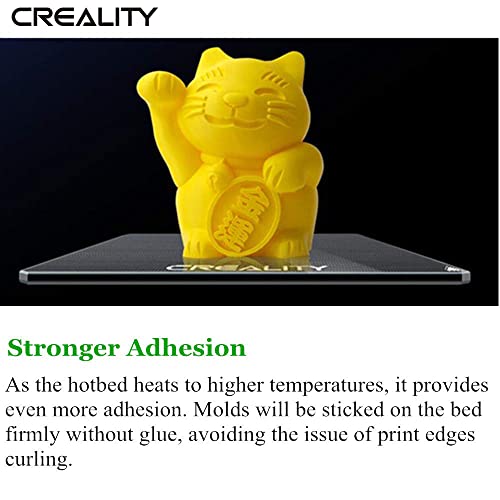 Creality Ender 3 Glass Bed Upgraded Platform For Ender 3 S1/ Ender 3 / Ender 3 Pro/Ender 3 V2/ Ender 5/ Ender 5 Pro, 3D Printer Tempered Glass Build Plate Surface 235X235X4Mm #TOP2