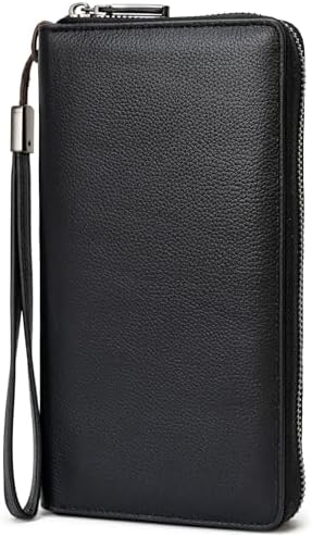 Women RFID Blocking Wallet Leather Zip Around Phone Clutch Large ...