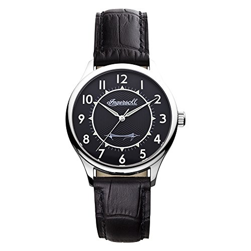 Ingersoll INJA001SLBK - Reloj analógico Manual para Hombre con Correa de Piel, Color Negro Ingersoll INJA001SLBK - Reloj analógico Manual para Hombre con Correa de Piel, Color Negro