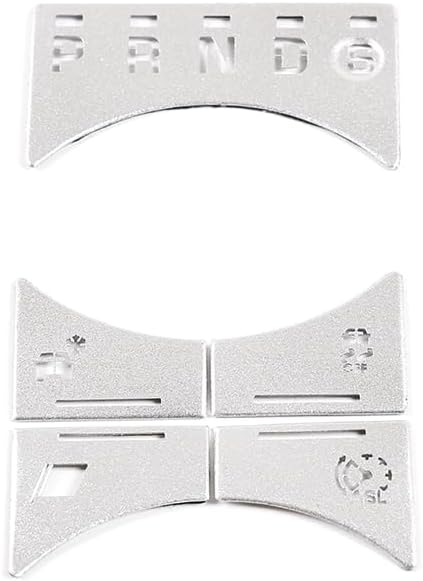 Daeiclru Central Control Gear Shift Button Sticker Compatible with Jaguar XJ 2010-2019, Car Central Control Switch Button Trim Interior Accessories 5-Piece Set (Silver)
