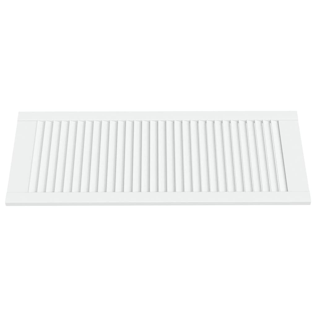 vidaXL Anta a Lamelle in Legno Massello di Pino Bianca 99,3x39,4 cm