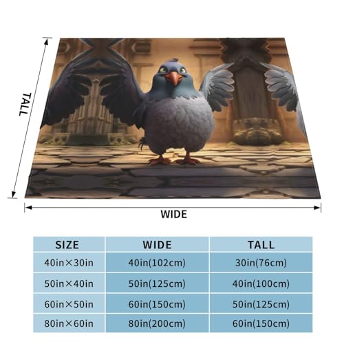Couverture flanelle pigeon plaid doux pour canapé lit et voyage - 4
