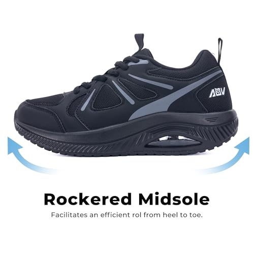 Image of QAUPPE Womens Walking Shoes with Arch Support Athletic Orthotic Sneakers for Women Foot Pain Relief