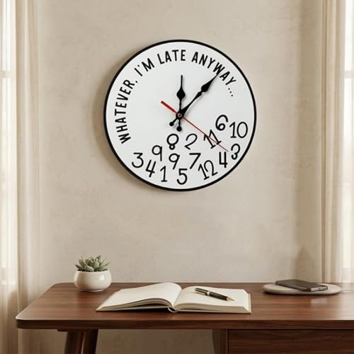 Reloj de pared digital silencioso decorativo de madera 12in miniatura 1