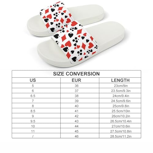 Poker Card Print Slides Shoes Men Womans Slide Sandals Non Slip Shower Open Toe Shoe Lightweight Casual Footwear2