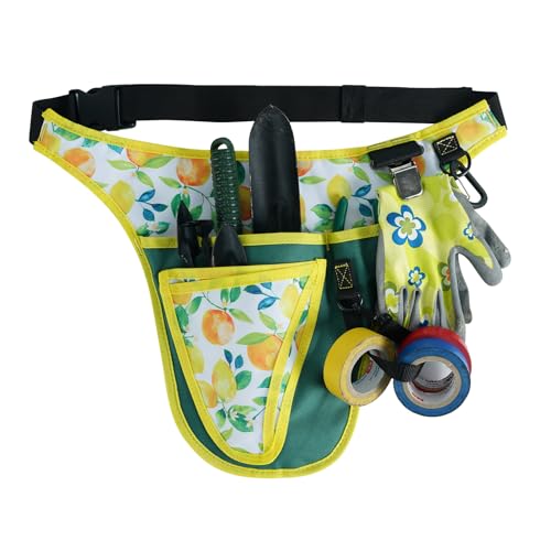 KUNN Garten-Werkzeuggürtel für Damen, Hüfttasche, Schürze mit Taschen für Gartenarbeit, Floristen KUNN Garten-Werkzeuggürtel für Damen, Hüfttasche, Schürze mit Taschen für Gartenarbeit, Floristen
