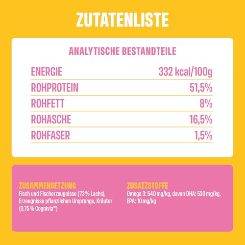 ivvi Trainingssnacks für Hunde – 73% Lachs, Omega-3 & Salbei-Komplex – Unterstützt Gedächtnis & Konzentration – Proteinreich, kalorienarm, ohne künstliche Zusätze