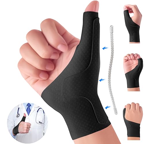 Wrist Thumb Brace Mommy Compression Stabilizer Waterproof Thumb Spica Splint for Arthritis,Trigger Finger,De Quervains Tenosynovitis,Tendonitis,CMC Joint Pain and Support-Women Men-Left or Right Hand