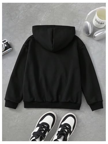 Floerns Boy's Cross Print Hooded Sweatshirts Zip Up Long Sleeve Grunge Jacket with Pocket2