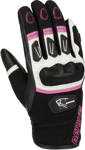 BERING Ursula Damen Motorradhandschuhe, schwarz/pink, 5 (S)