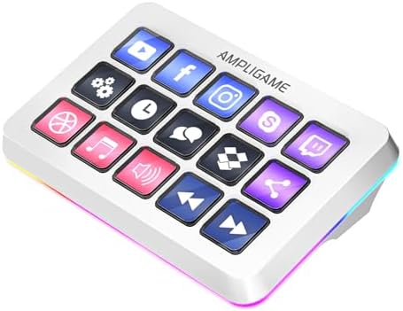 FIFINE Streaming Controller with 15 Customizable Keys for Live St...