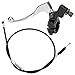 HIAORS 7/8 Inch Handlebar Left Clutch Lever and Clutch Cable with Adjuster for for 50cc 70cc 90cc 110 cc 125cc SSR Apollo Chinese Dirt Bikes Pit Bike Silver