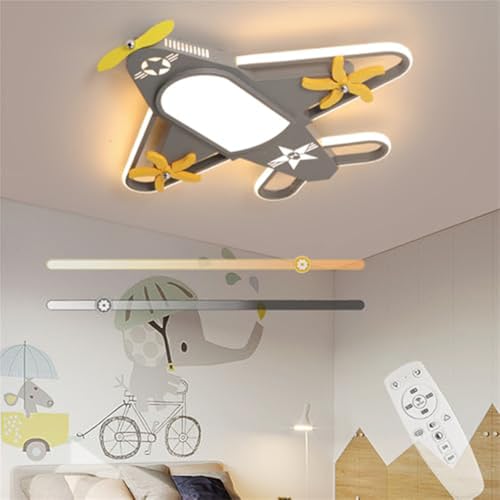 Lampe de salon LED avion grise pour illuminer les repas dans la salle à manger