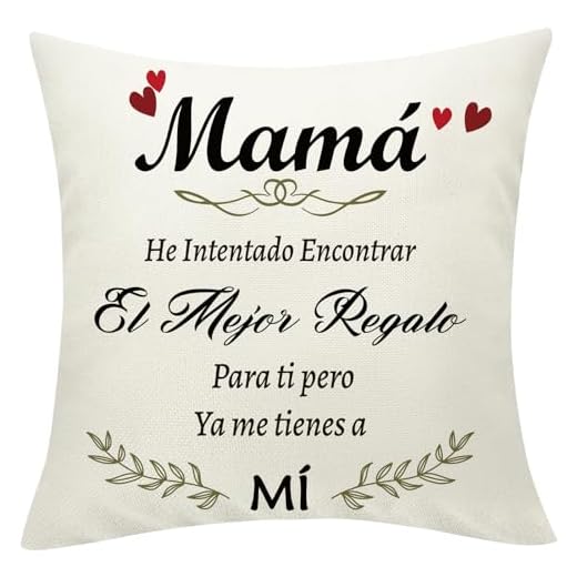 Sunia Regalo Mama Funda Cojin 45 x 45, Funda de Cojín con 2 Bolsillos, Regalo Mamá Cumpleaños, Día de la Madre Regalo, Regalos Originales para Mujer, Regalo San Valentin Dia de la Madre Navidad