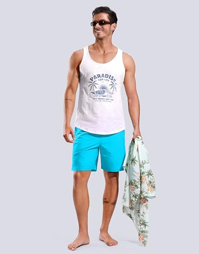 Image of G Gradual Mens Swim Trunks with Compression Liner 7 inch /9'' Quick Dry Board Shorts Swimsuit Bathing Suit for Men Zipper Pockets