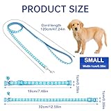 3 Stück Hundehalsband und Leine Set, Welpenhalsbänder mit Leinee, Verstellbares Hundehalsband mit Leine Weich Welpen Schnellverschluss Nylon Haustier Halsband für Kleine Hunde Mittlere