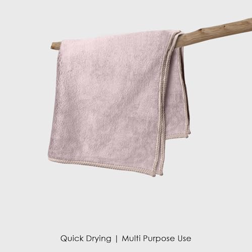 Image of HOUSSE Premium Microfiber Face Towel Shadow Gray | Korean-Style Makeup Remover | Antibacterial for Sensitive Skin | Sustainable 450 GSM | Soft Touch Set | 30x30 cm | Pack of 6