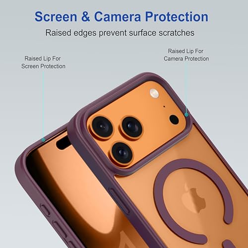 Image of amazon basics Back Case Cover for iPhone 17 Pro Max | Compatible for iPhone 17 Pro Max Back Cover | Scratch-Resistant Back Cover | Wine Red