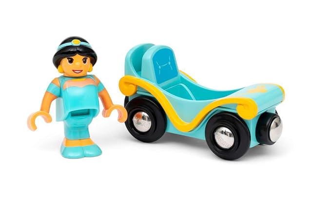 Foto 3 de 5 de BRIO Disney Princess 33359 Jazmín con vagón - Complemento de Tren de Madera - Recomendado a Partir de 3 años