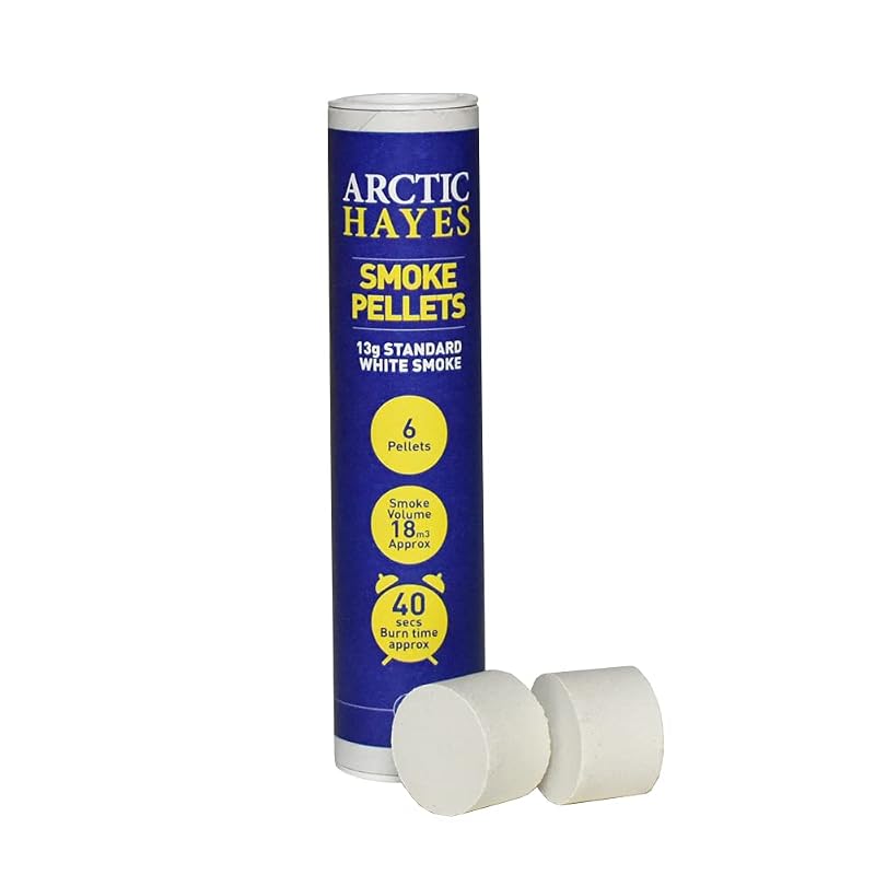 Pastilhas de Fumaça Branca Arctic Hayes PH001, 13 g, Tubo com 6 Unidades