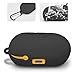 Samsung Gear Icon X Case (2018 Edition) Earbuds, Silicone Drop-Proof Waterproof Compact Portable Bluetooth Storage Box with Carabiner(Black)