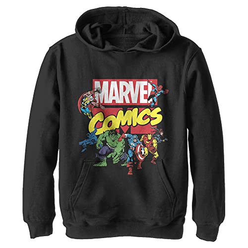 Marvel sweat à capuche ado noir vêtement idéal pour collège et loisirs