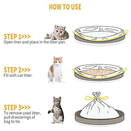 60 Sacchetti Lettiera Per Gatti | Richiudibili E Resistenti | 32.5x22.5 Cm | Verde - Foto 13