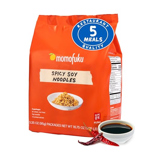 Momofuku Spicy Soy Ramen Noodles, 5 pouches