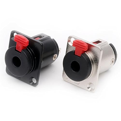 Conector Jack 6.35 mm TRS hembra de 1/4 pulgadas para cable de micrófono y chasis 5