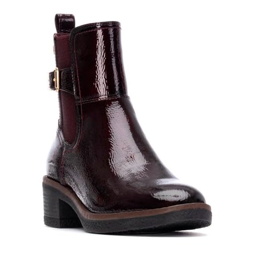 Bottines bordeaux femme pour pieds sensibles style décontracté
