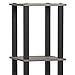 FURINNO Turn-S-Tube 5-Tier Corner Square Rack Display Shelf, French Oak Grey/Black