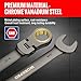 WORKPRO 8-piece Flex-Head Ratcheting Combination Wrench Set, SAE 5/16-3/4 in, 72-Teeth, CR-V Constructed, Nickel Plating with Organizer Bag