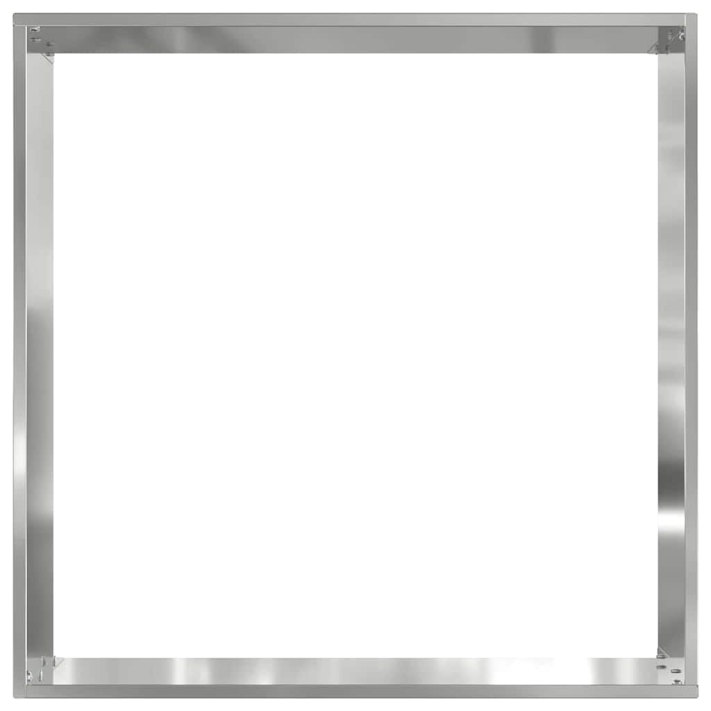 Bordure de pelouse, en acier galvanisé, argenté, 40 x 40 x 13 cm, bordure en métal pour jardin et parterre de fleurs, robuste, pour l'aménagement paysager, bordure durable